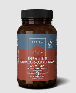 Terranova Theanine ashwagandha and rhodiola complex for stress anxiety and depression.