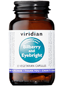 bilberry fruit and bilberry extract with eyebright powder
