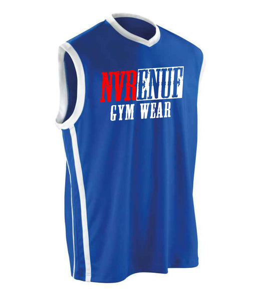 Nvrenuf Gym Wear Basketball Tee BLUE
