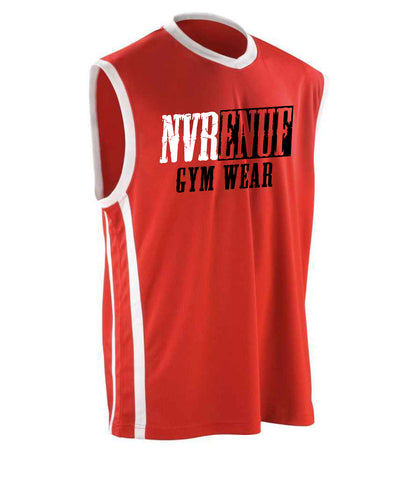 Nvrenuf Gym Wear Basketball Tee RED